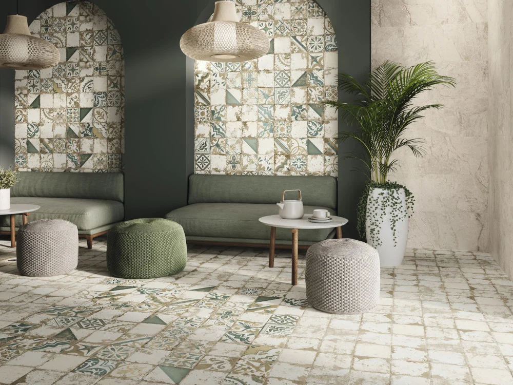 El molino gres Memory Verde mat Rect. 58x58